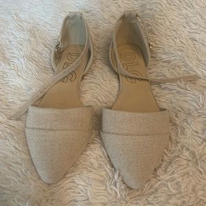 DLG nude flats. Size 6. Worn twice.